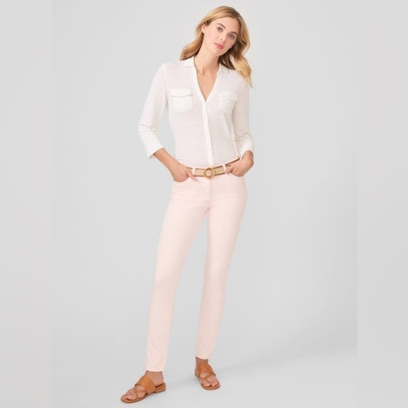 J. McLaughlin Lexi Soft Petal Pink Jeans sz 2 - Picture 1 of 7